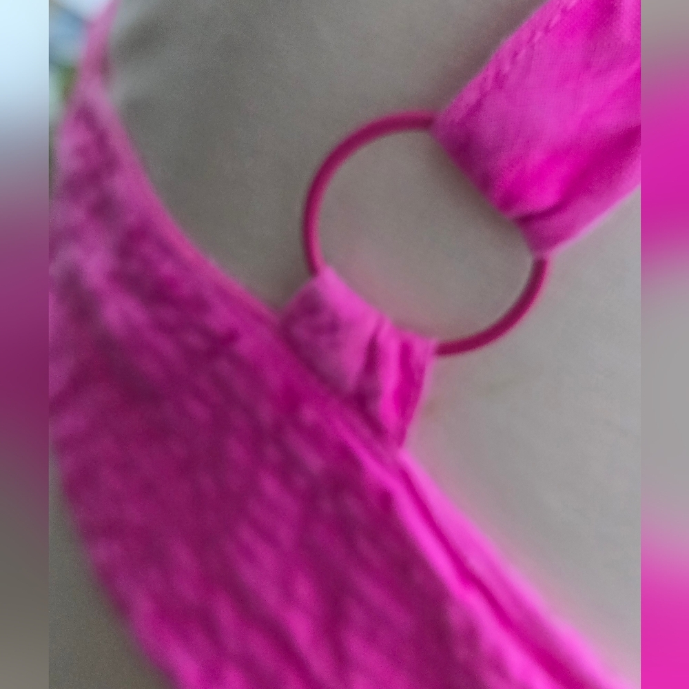 🩷 Urban Outfitters Women's Pink Ecote Jana Crop-top Size Medium - Picture 7 of 10